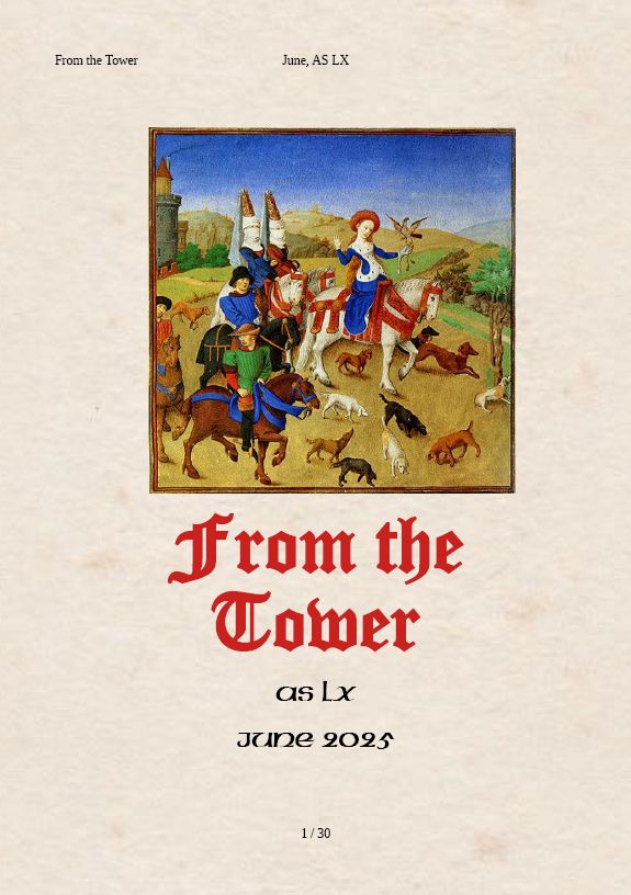 Cover of FTT June 2025, AS LX, showing a manuscript illumination of ladies riding with Hawks